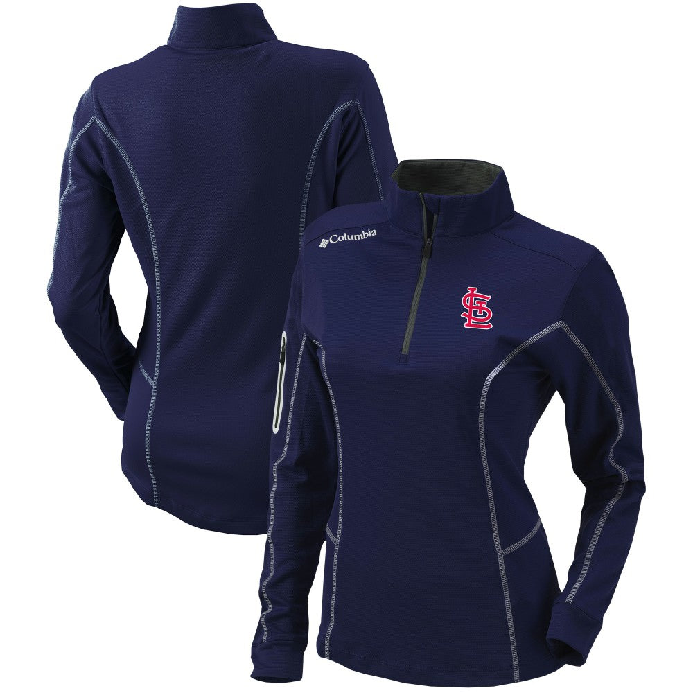 St. Louis Cardinals Women's Omni-Wick Shotgun Quarter-Zip Pullover Top Navy | Columbia