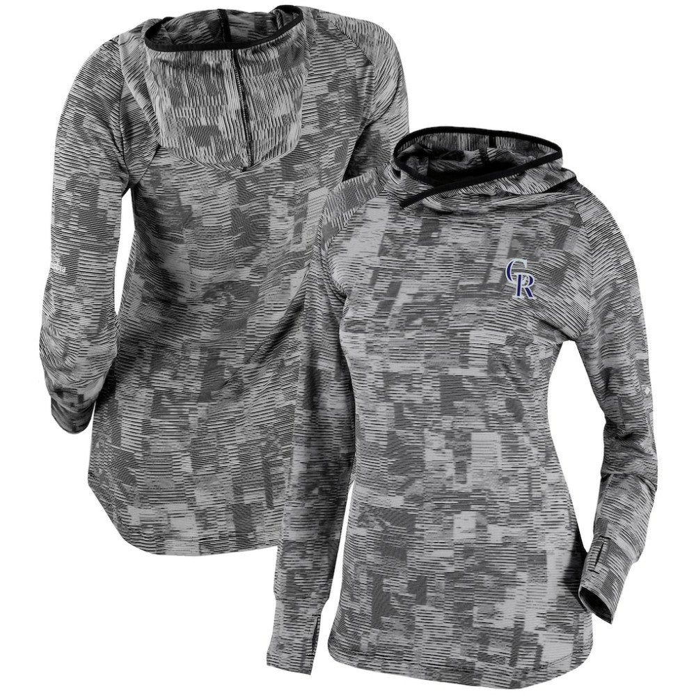 Colorado Rockies Women's Omni-Wick Sunday Ball Pullover Hoodie Black | Columbia