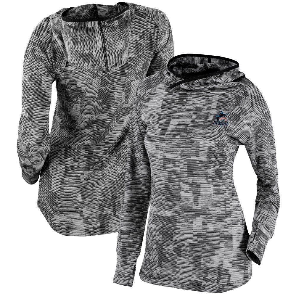 Miami Marlins Women's Omni-Wick Sunday Ball Pullover Hoodie Black | Columbia