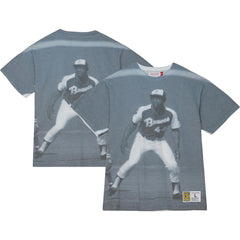 Hank Aaron Atlanta Braves Cooperstown Collection Highlight Sublimated Player Graphic T-Shirt | Mitchell & Ness
