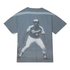 Hank Aaron Atlanta Braves Cooperstown Collection Highlight Sublimated Player Graphic T-Shirt | Mitchell & Ness