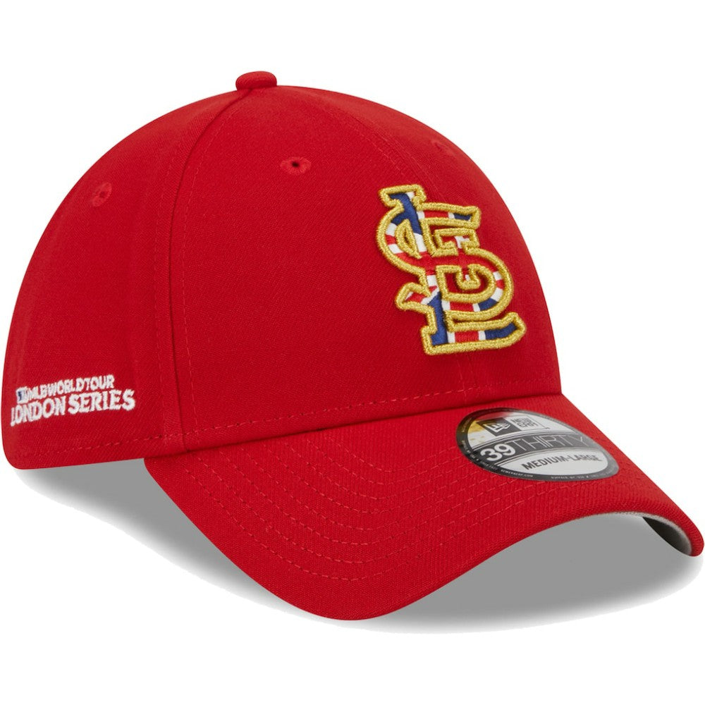 St. Louis Cardinals 2023 MLB World Tour: London Series Flag Fill 39THIRTY Flex Hat Red | New Era