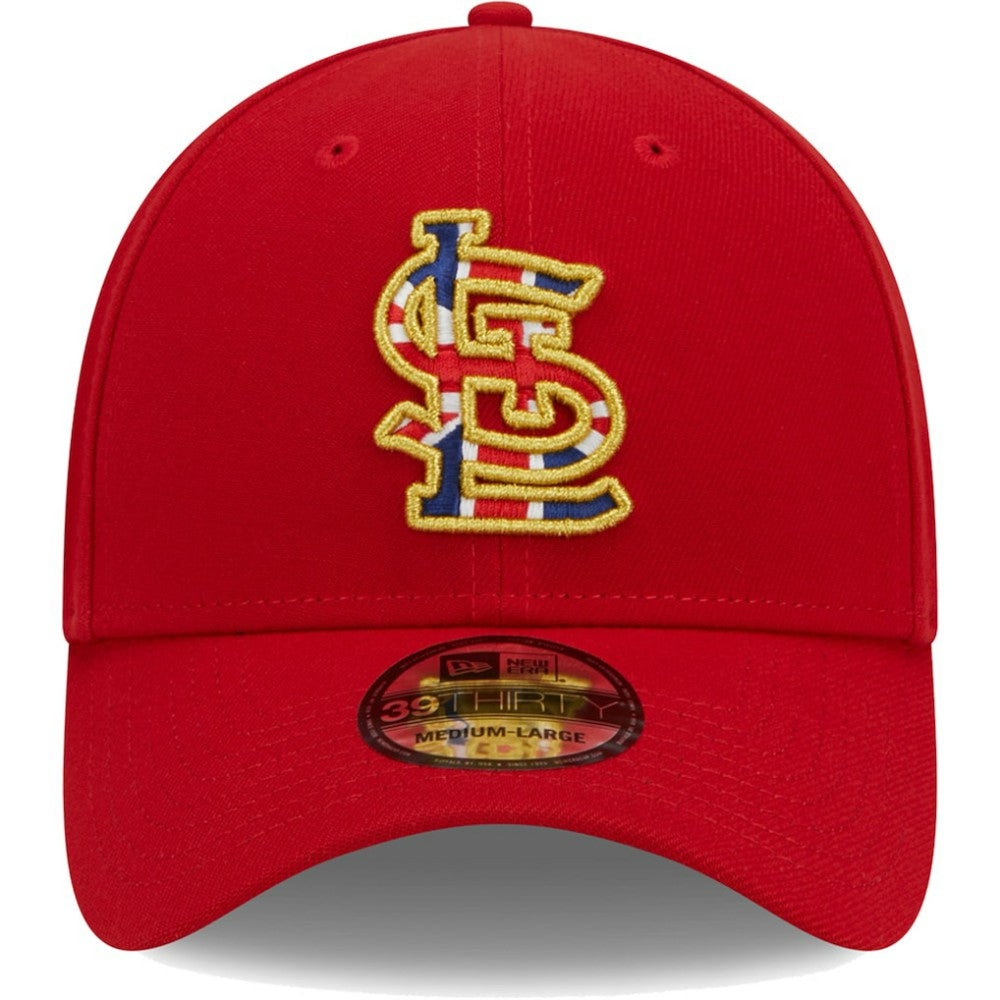 St. Louis Cardinals 2023 MLB World Tour: London Series Flag Fill 39THIRTY Flex Hat Red | New Era