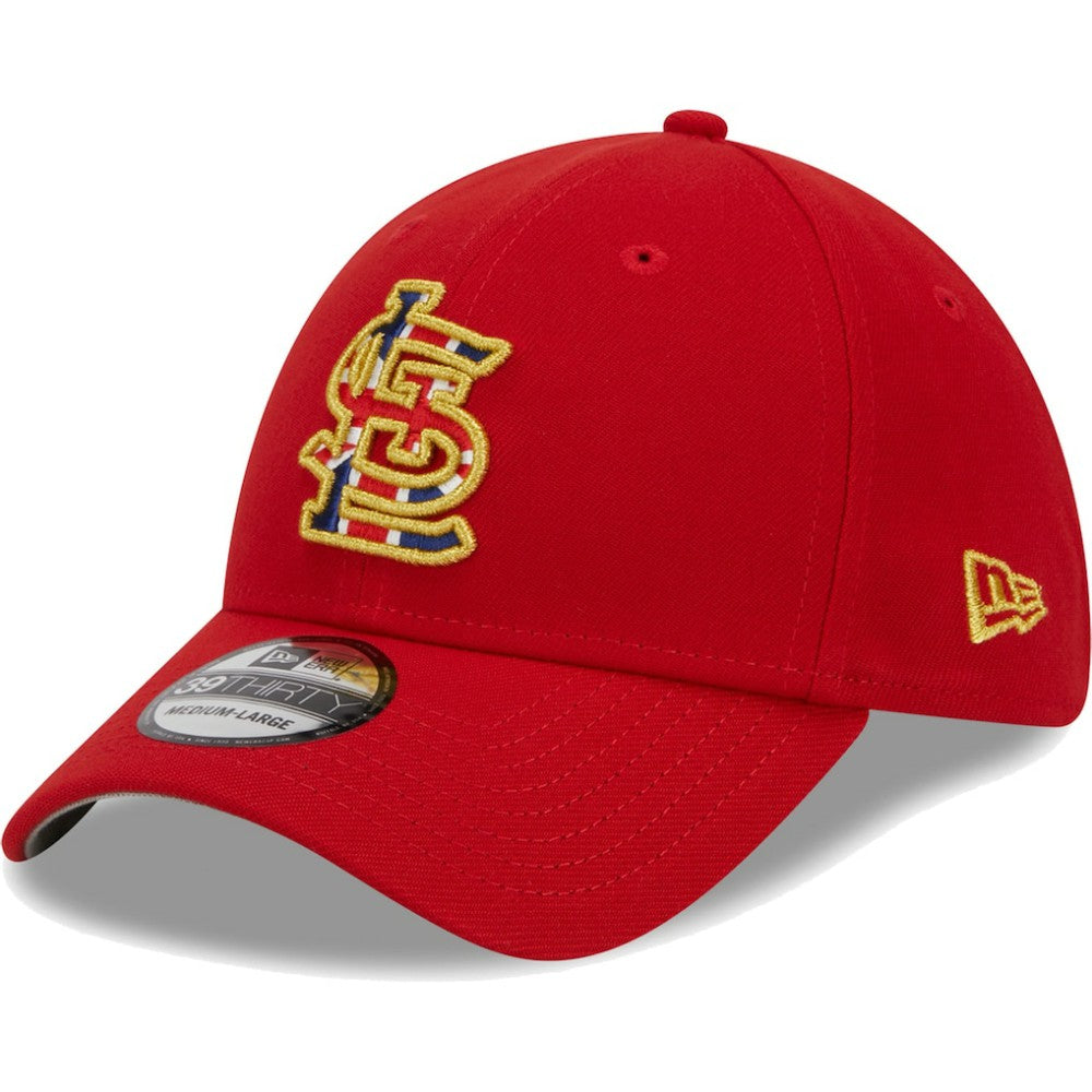 St. Louis Cardinals 2023 MLB World Tour: London Series Flag Fill 39THIRTY Flex Hat Red | New Era