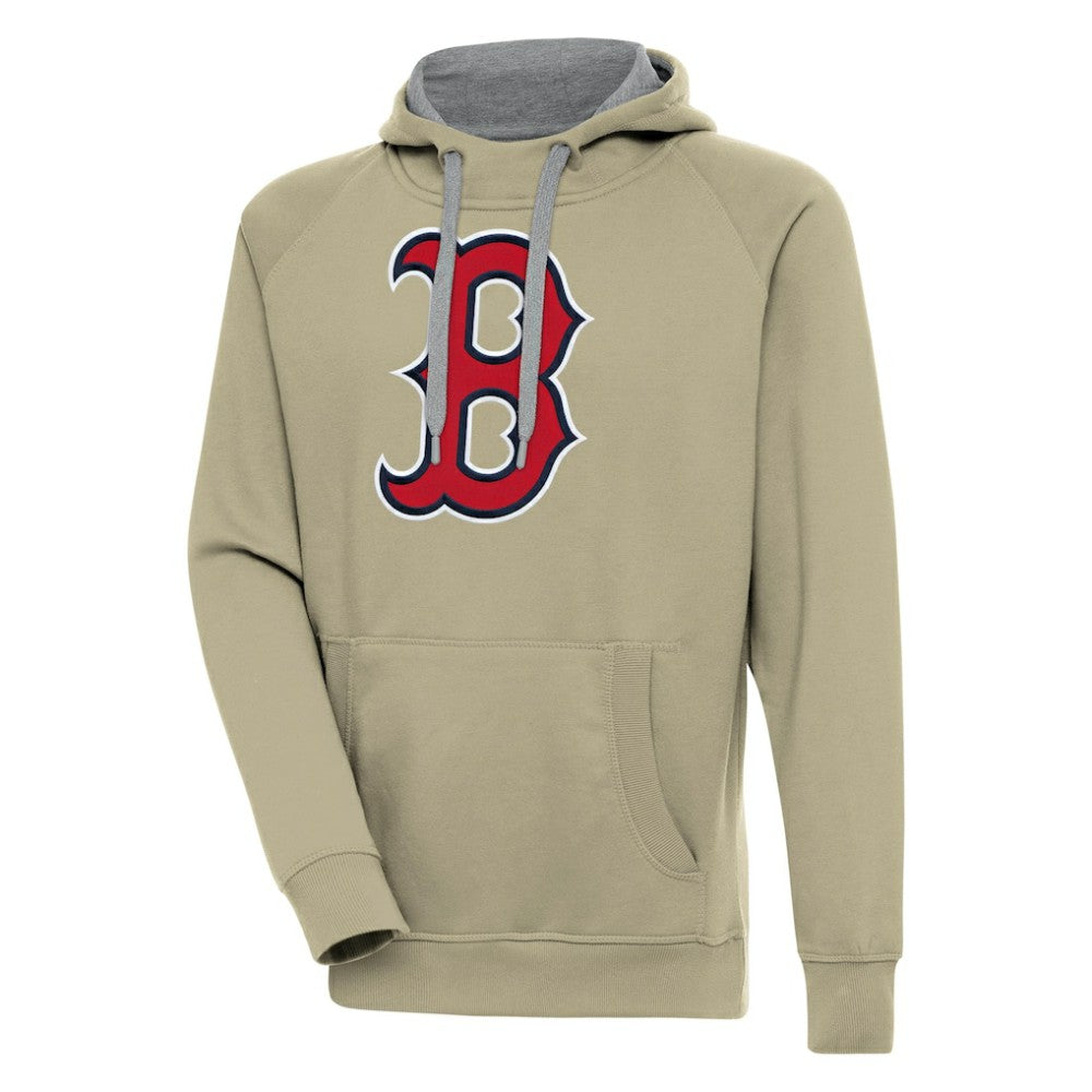 Boston Red Sox Antigua Victory Pullover Hoodie Khaki