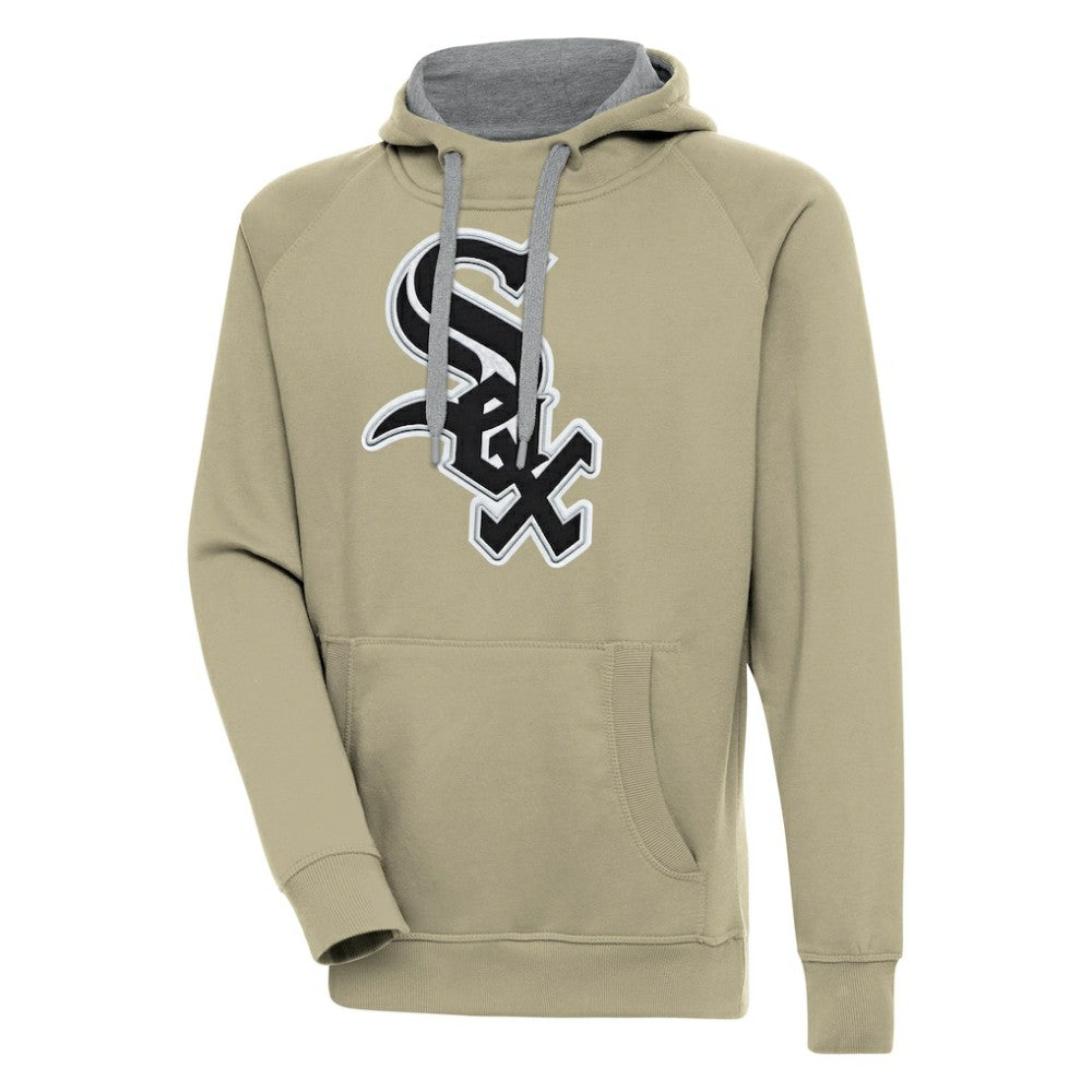Chicago White Sox Antigua Victory Pullover Hoodie Khaki