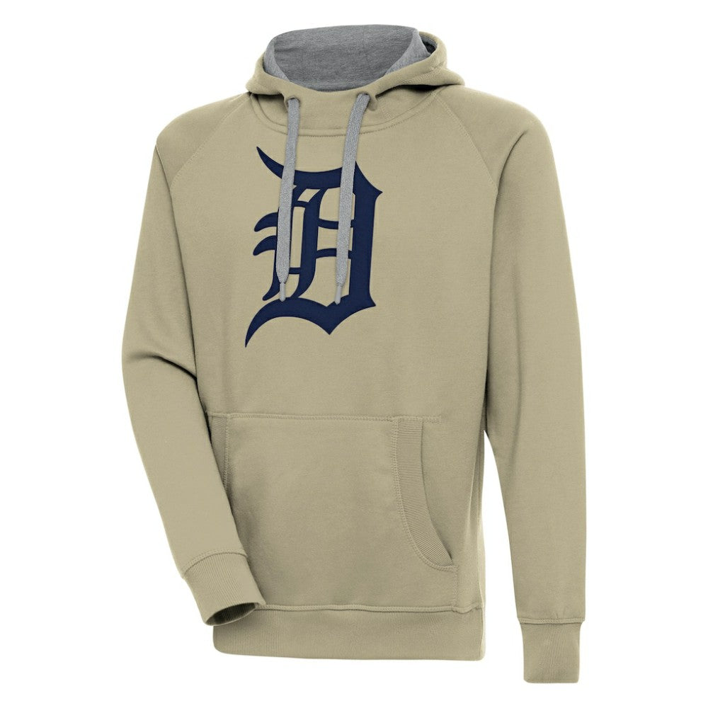 Detroit Tigers Antigua Victory Pullover Hoodie Khaki