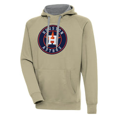 Houston Astros Antigua Victory Pullover Hoodie Khaki
