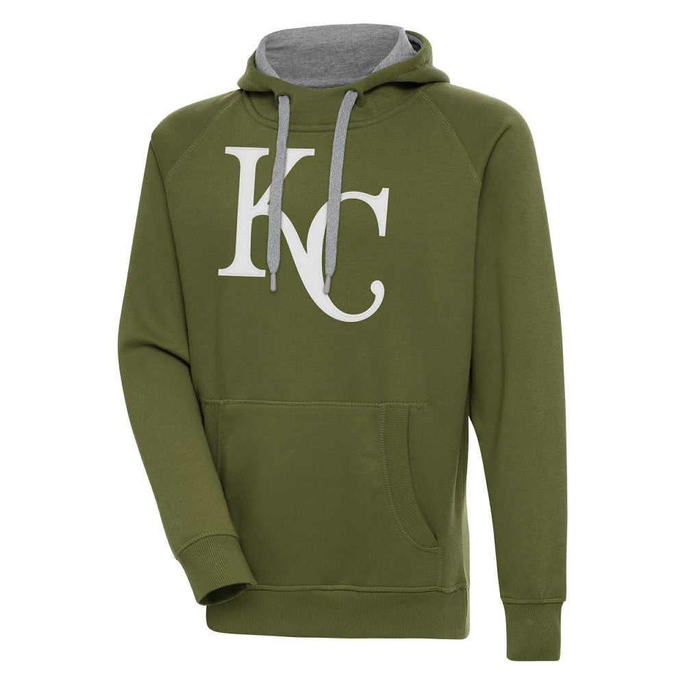 Kansas City Royals Antigua Victory Pullover Hoodie Olive