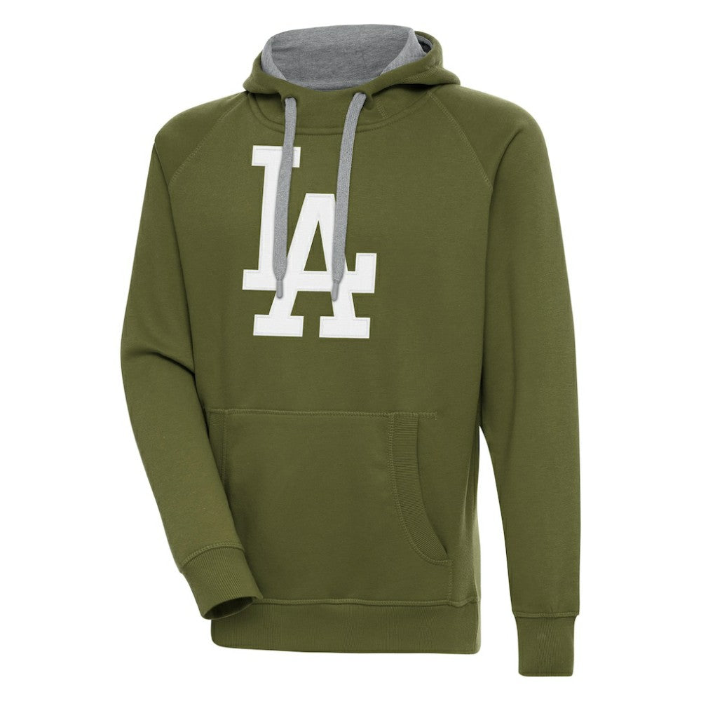 Los Angeles Dodgers Antigua Victory Pullover Hoodie Olive