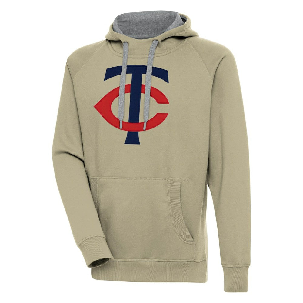 Minnesota Twins Antigua Victory Pullover Hoodie Khaki