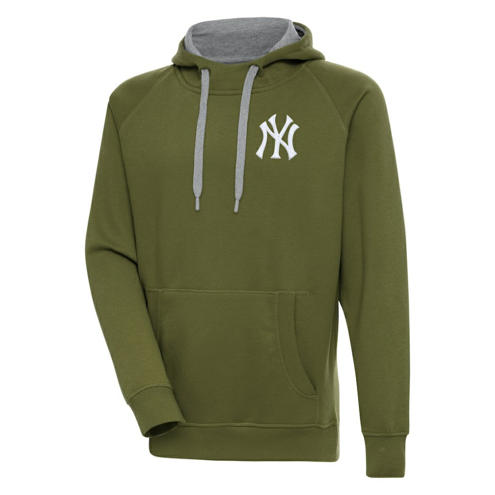 New York Yankees Antigua Victory Pullover Hoodie Olive
