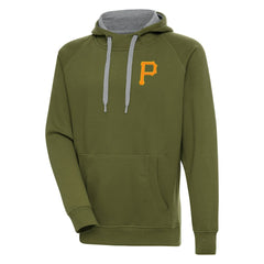 Pittsburgh Pirates Antigua Victory Pullover Hoodie Olive