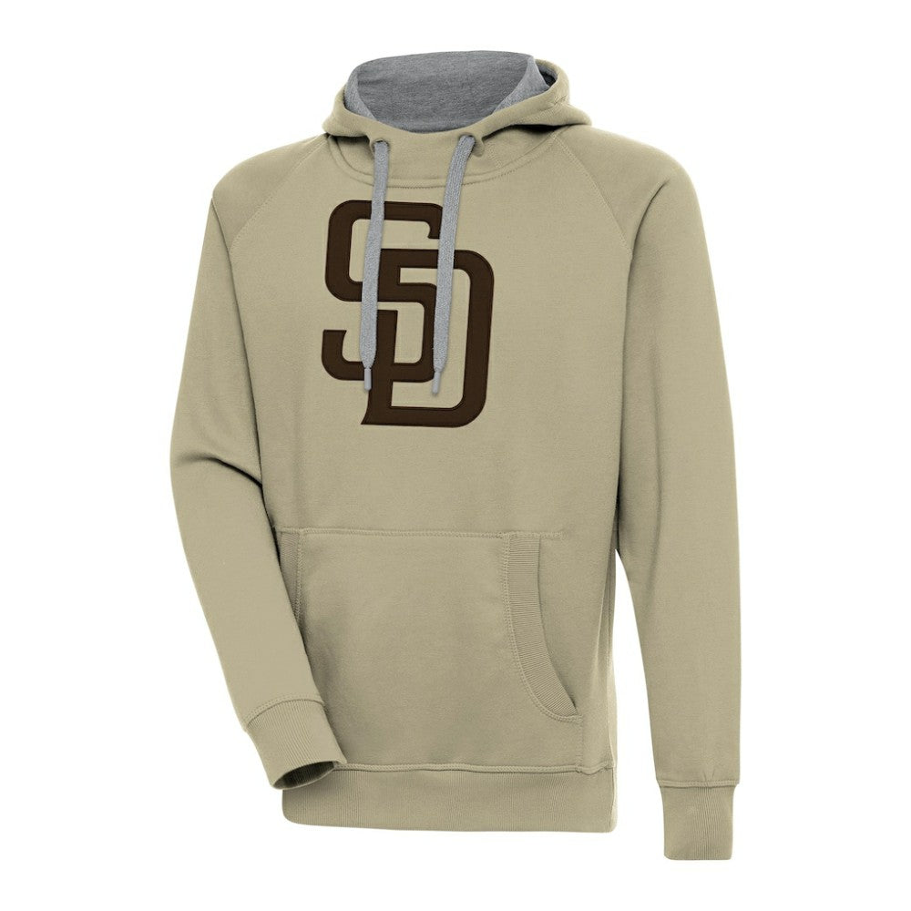 San Diego Padres Antigua Victory Pullover Hoodie Khaki