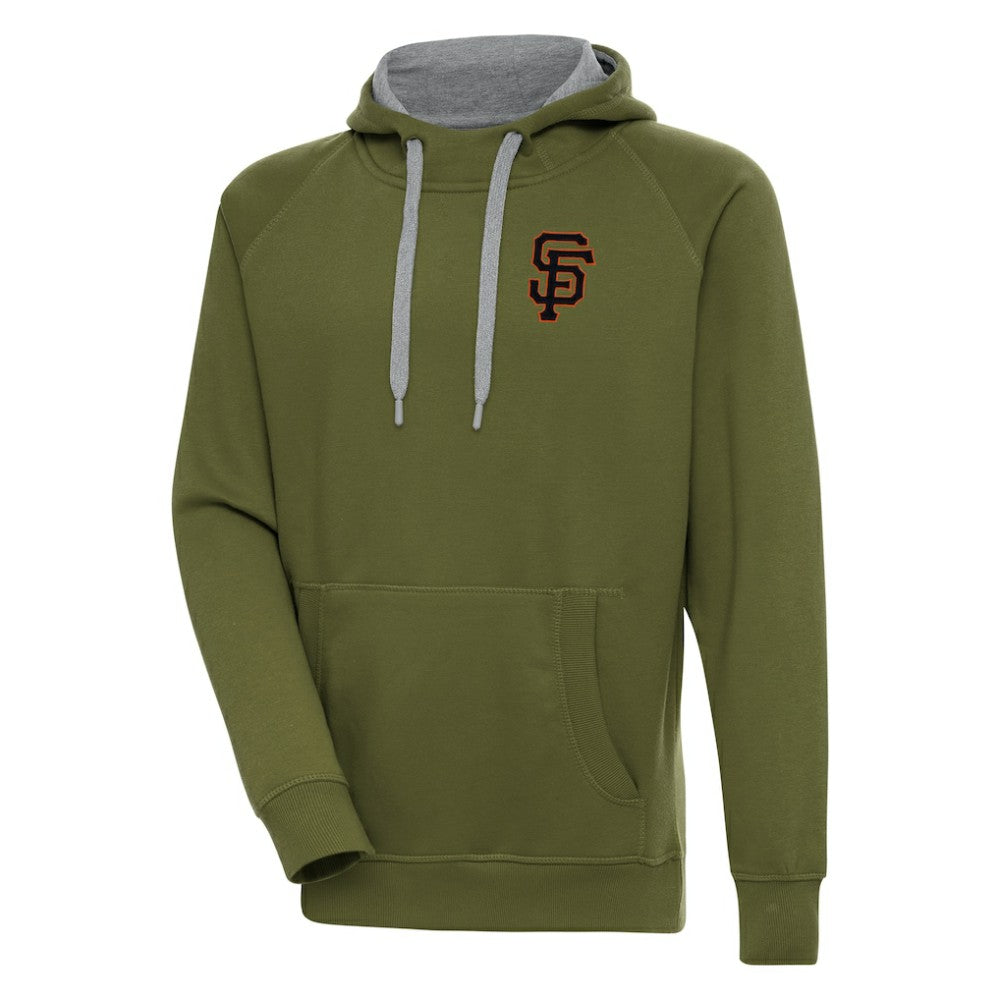 San Francisco Giants Antigua Victory Pullover Hoodie Olive
