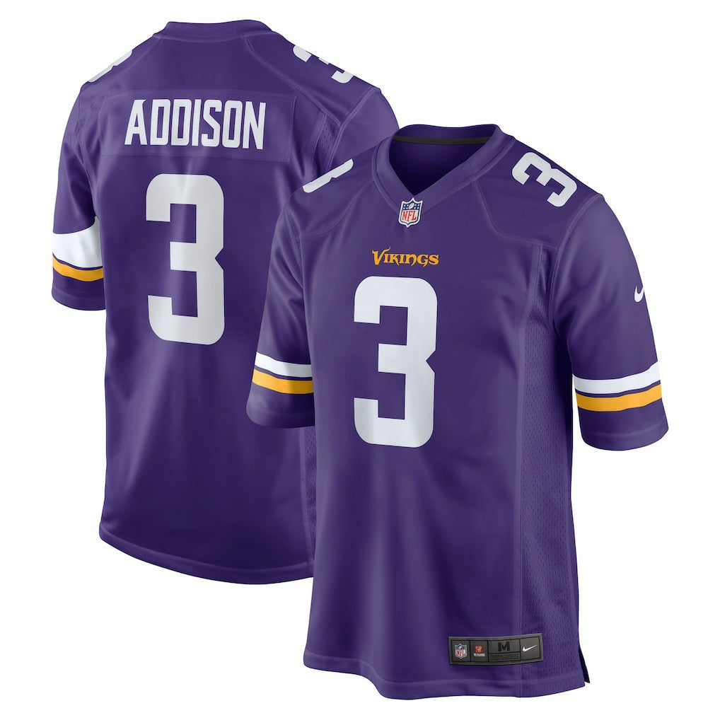 Jordan Addison Minnesota Vikings Game Jersey - Purple