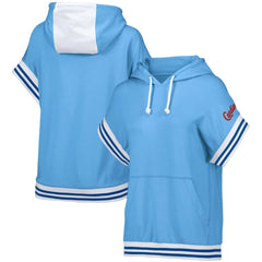 St. Louis Cardinals Lusso Women's Mabel Tri-Blend Short Sleeve Pullover Hoodie Light Blue