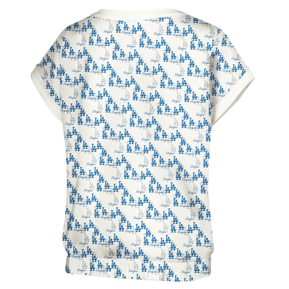 Los Angeles Dodgers Lusso Women's Madge Dolman Tri-Blend T-Shirt White