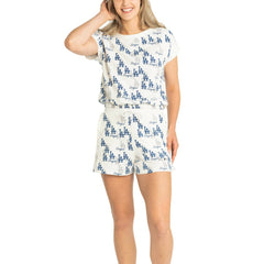 Los Angeles Dodgers Lusso Women's Madge Dolman Tri-Blend T-Shirt White