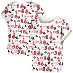 Boston Red Sox Lusso Women's Madge Dolman Tri-Blend T-Shirt White