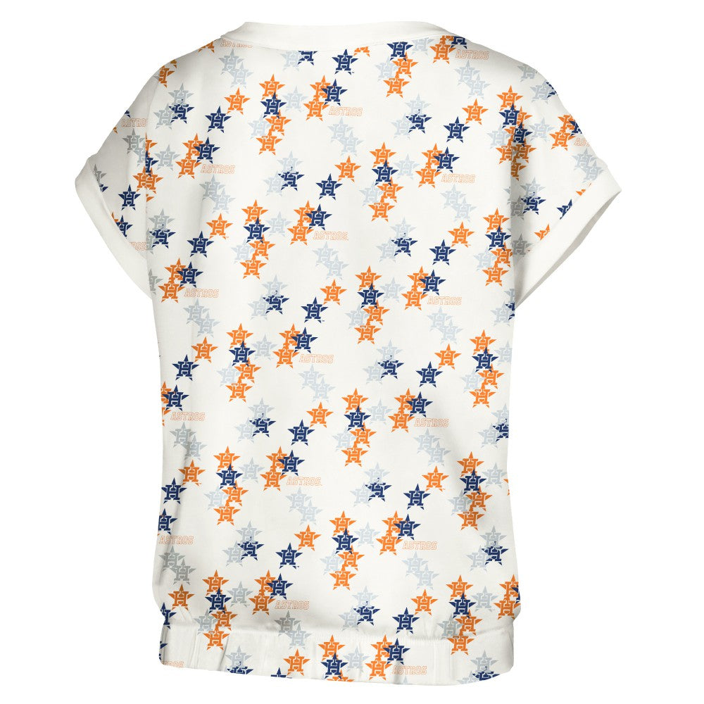 Houston Astros Lusso Women's Madge Dolman Tri-Blend T-Shirt White