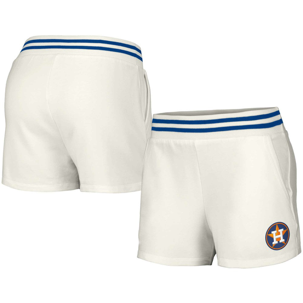Houston Astros Lusso Women's Maeg Tri-Blend Pocket Shorts White