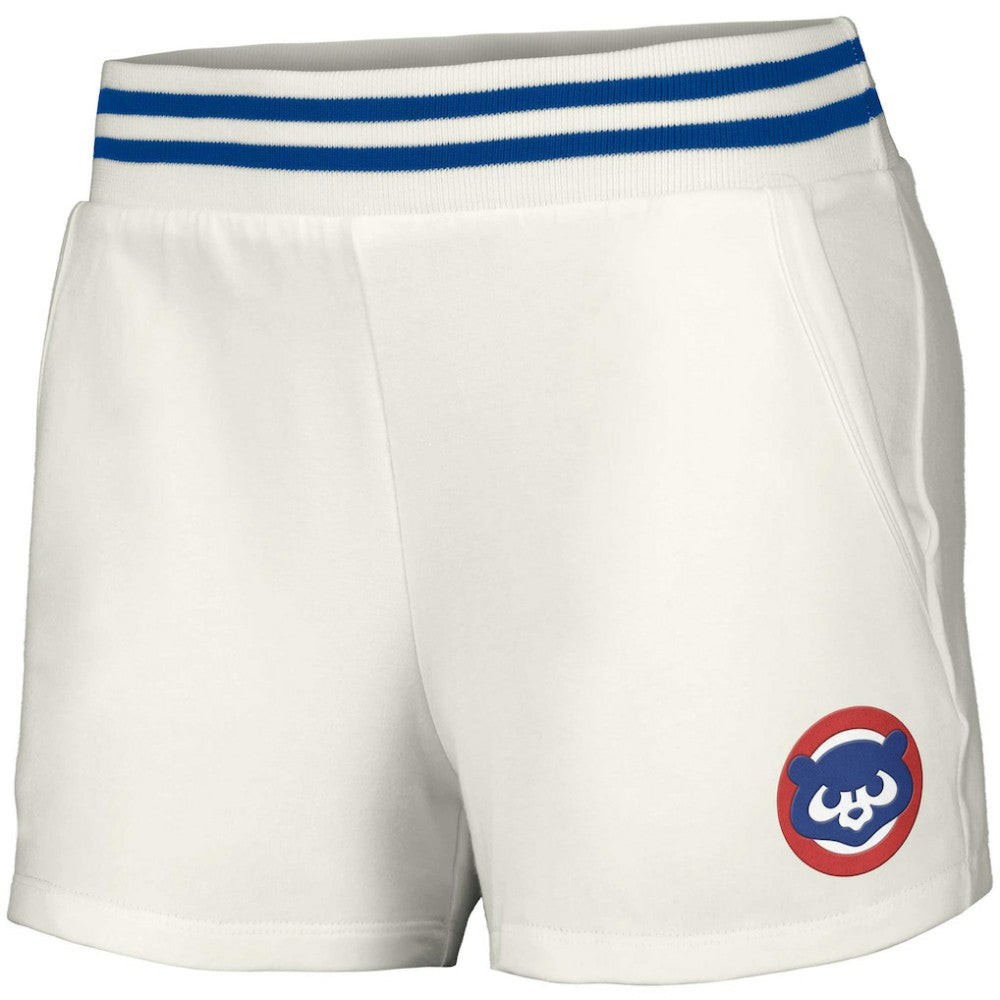 Chicago Cubs Lusso Women's Maeg Tri-Blend Pocket Shorts White