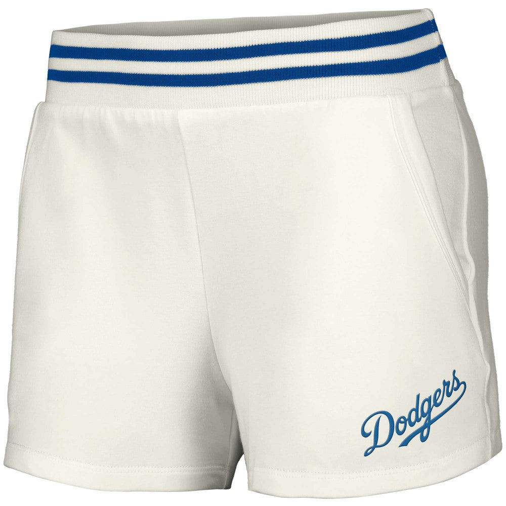 Los Angeles Dodgers Lusso Women's Maeg Tri-Blend Pocket Shorts White