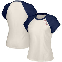 Boston Red Sox Lusso Women's Nikki Raglan T-Shirt White
