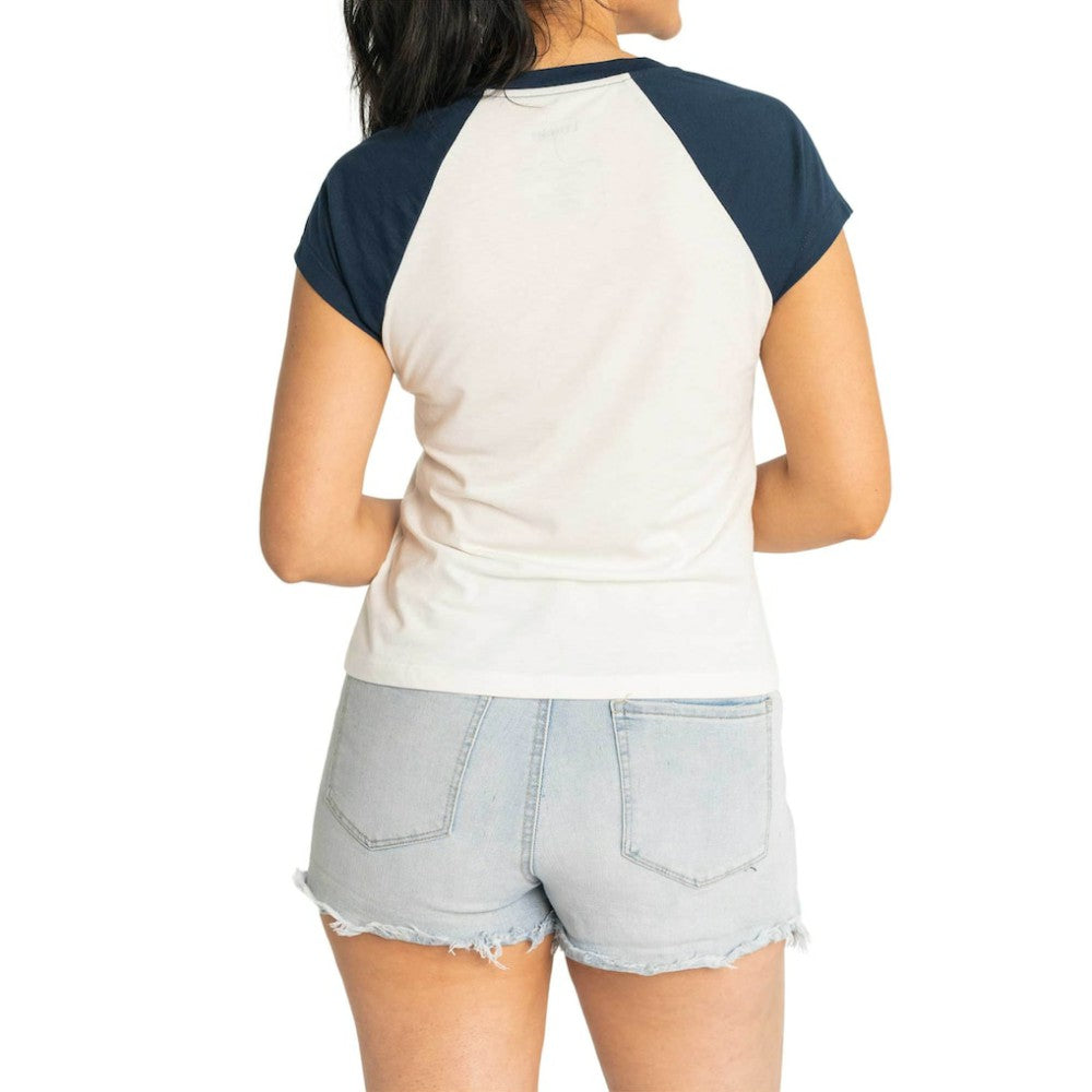 Boston Red Sox Lusso Women's Nikki Raglan T-Shirt White