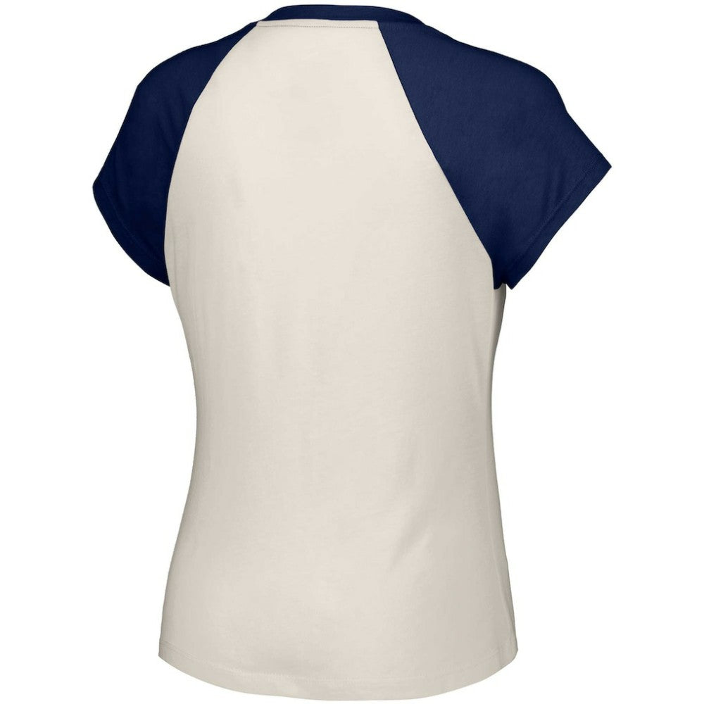 Atlanta Braves Lusso Women's Nikki Raglan T-Shirt White