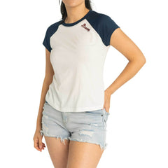 Atlanta Braves Lusso Women's Nikki Raglan T-Shirt White