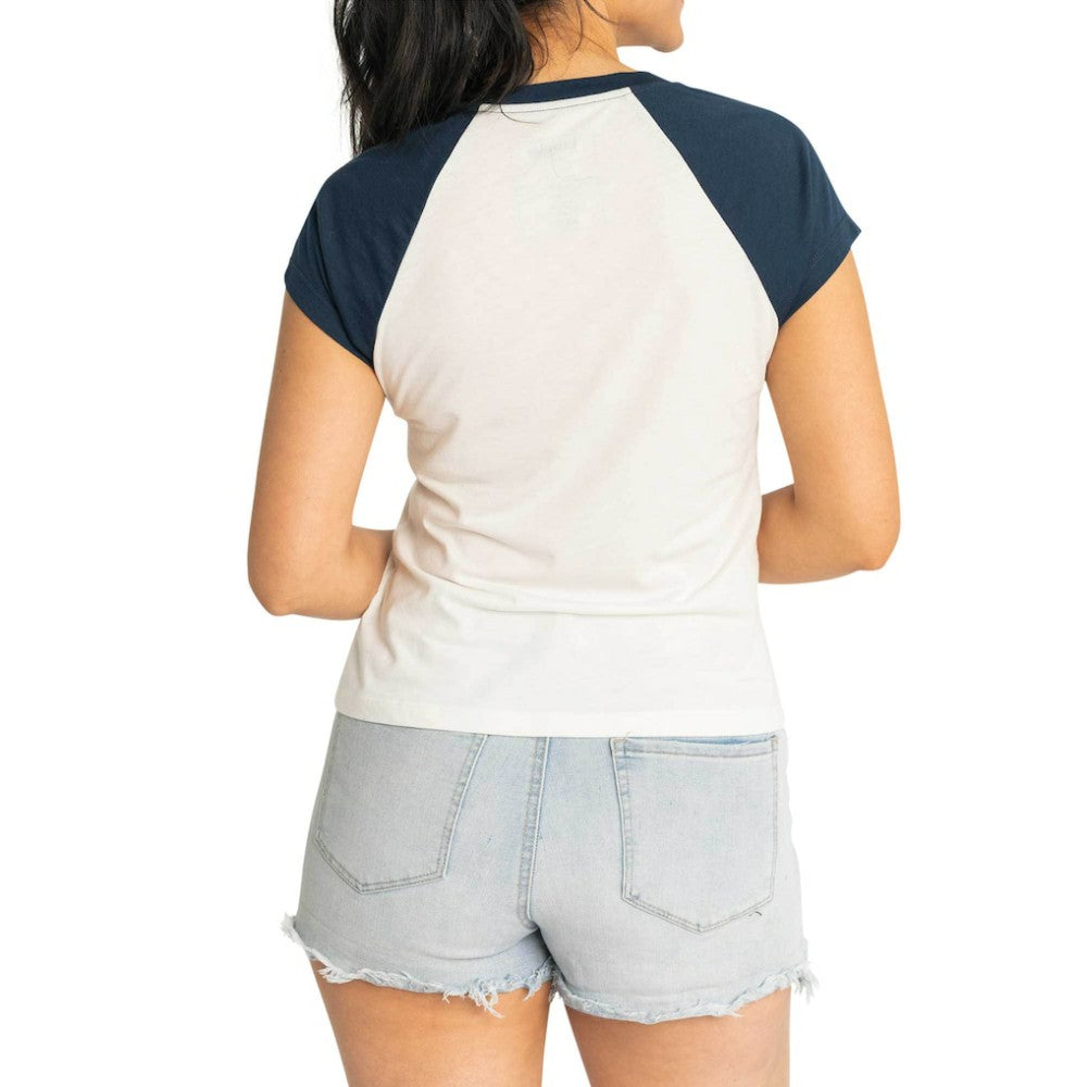 Atlanta Braves Lusso Women's Nikki Raglan T-Shirt White