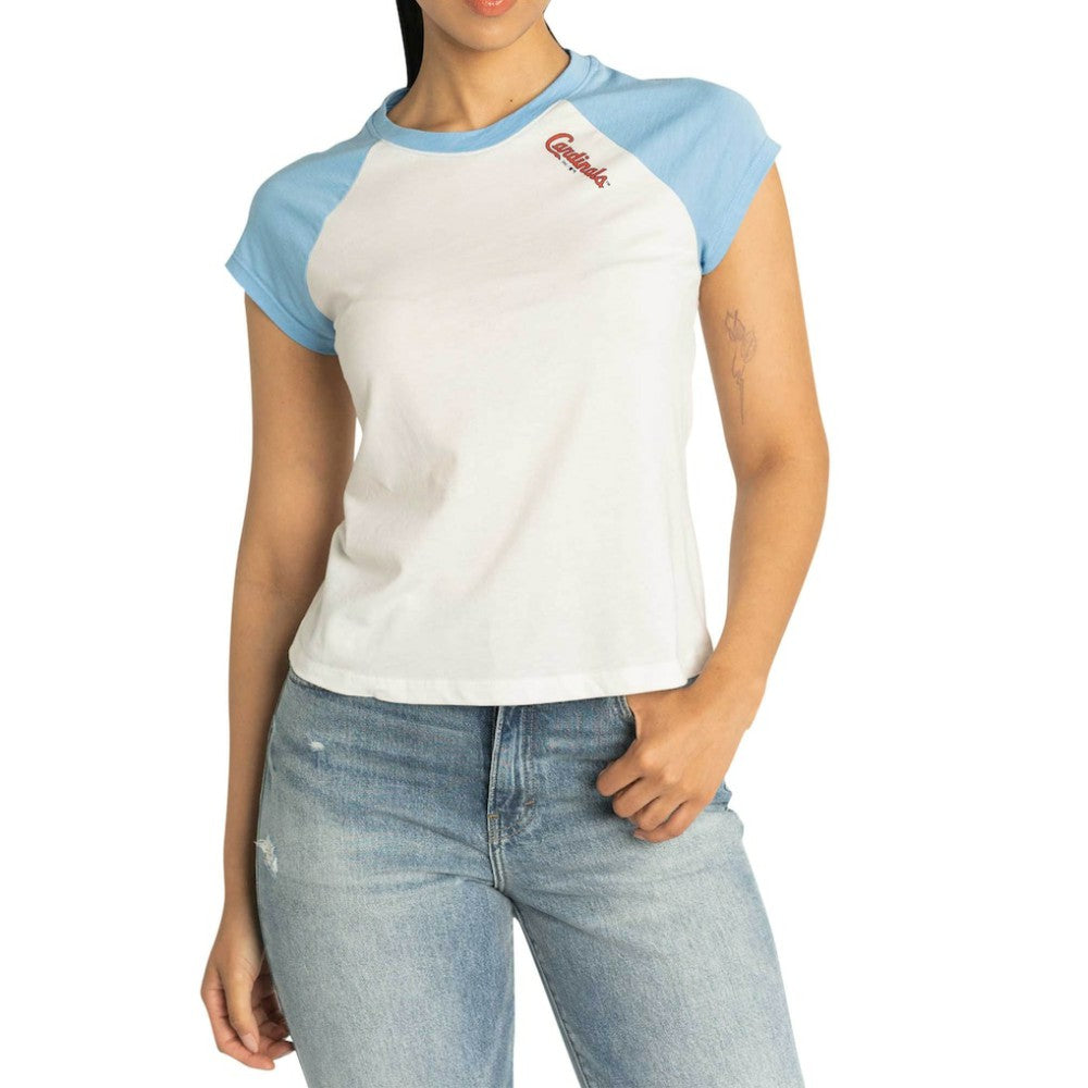 St. Louis Cardinals Lusso Women's Nikki Raglan T-Shirt White