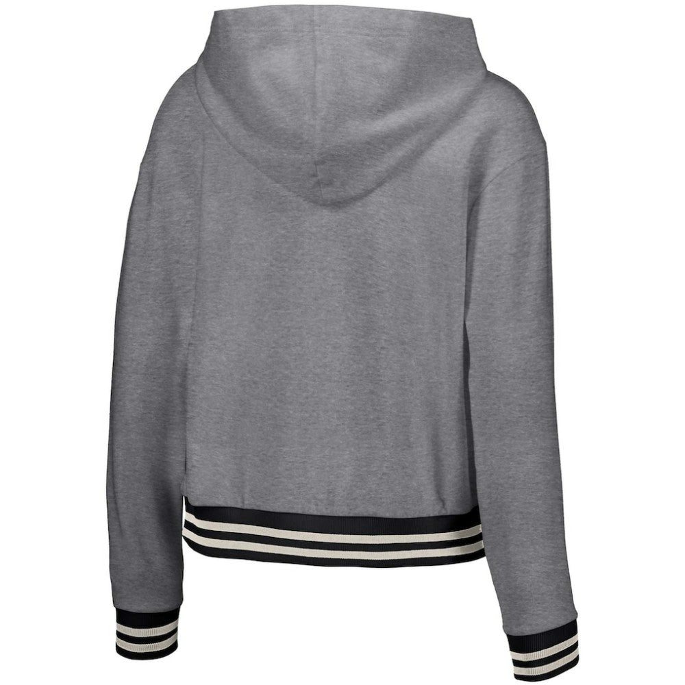 San Francisco Giants Lusso Women's Magnolia Tri-Blend Quarter-Zip Hoodie Gray