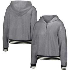 San Diego Padres Lusso Women's Magnolia Tri-Blend Quarter-Zip Hoodie Gray