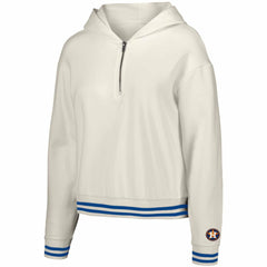 Houston Astros Lusso Women's Magnolia Tri-Blend Quarter-Zip Hoodie White