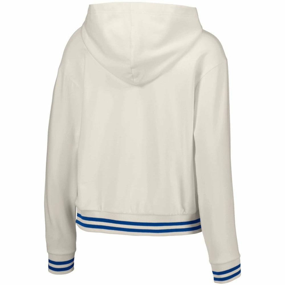 New York Yankees Lusso Women's Magnolia Tri-Blend Quarter-Zip Hoodie White