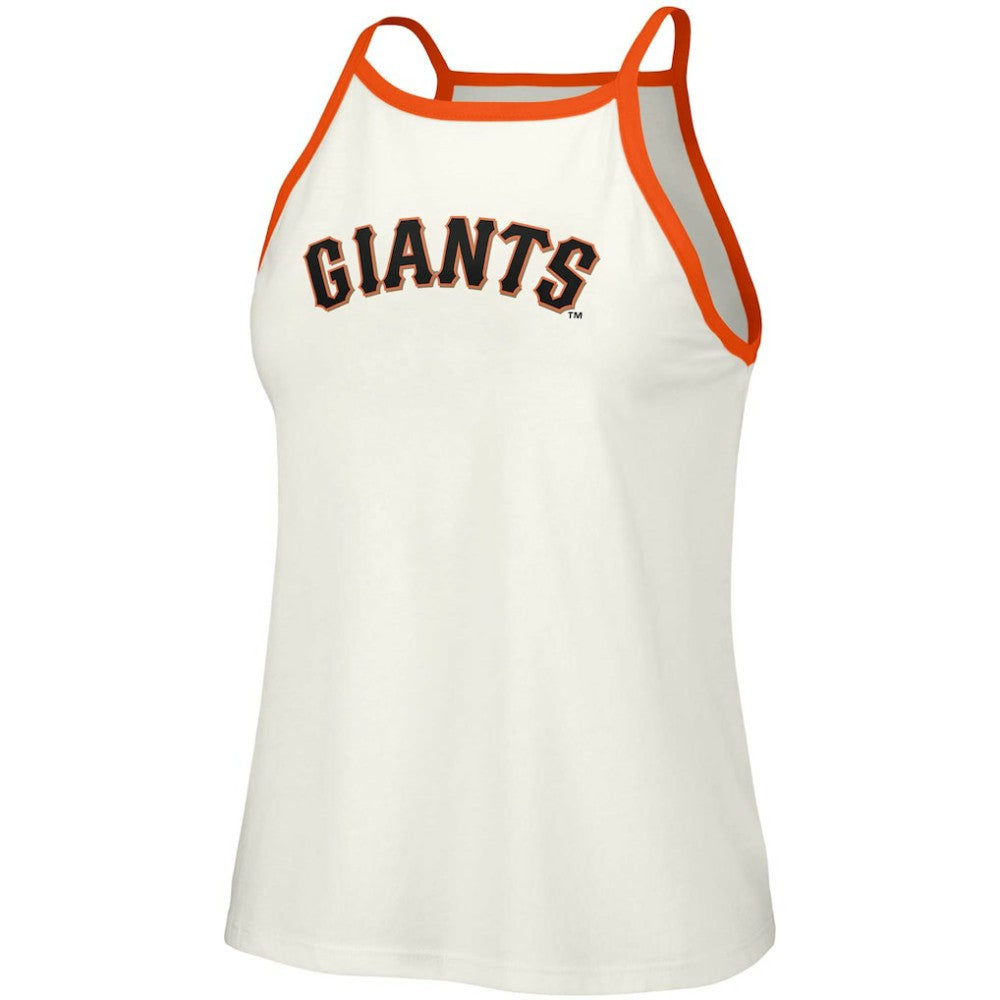 San Francisco Giants Lusso Women's Nadine Halter Tank Top White