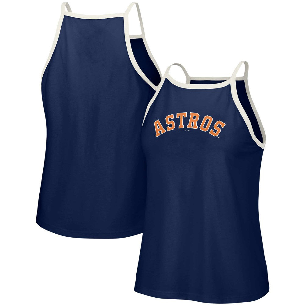 Houston Astros Lusso Women's Nadine Halter Tank Top Navy
