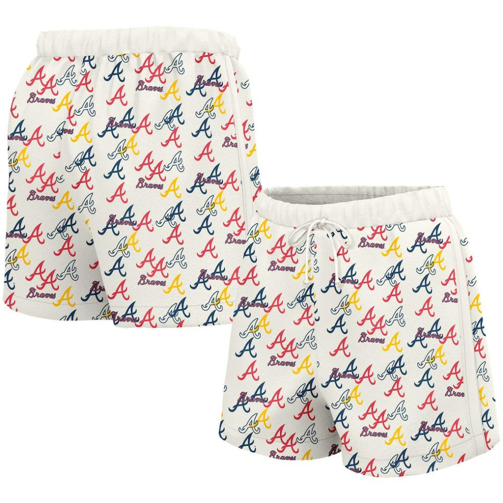 Atlanta Braves Lusso Women's Marge Shorts White