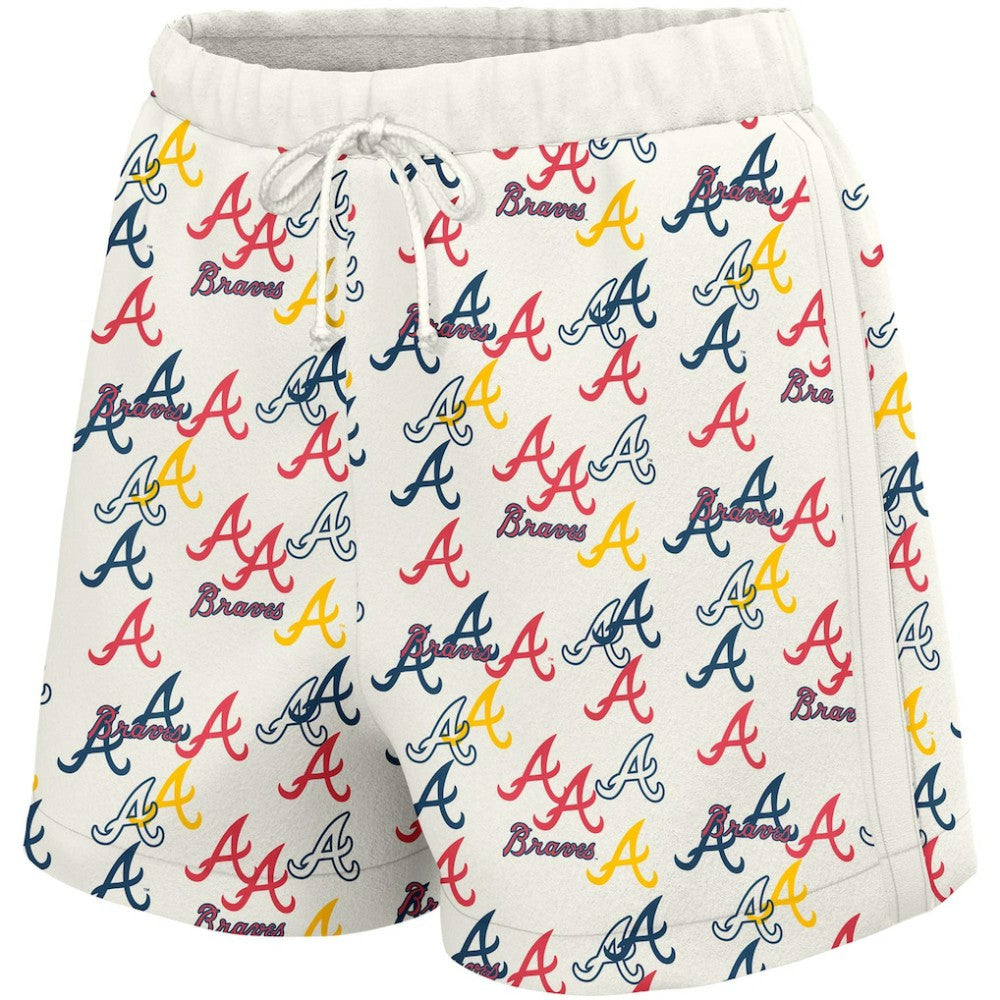 Atlanta Braves Lusso Women's Marge Shorts White