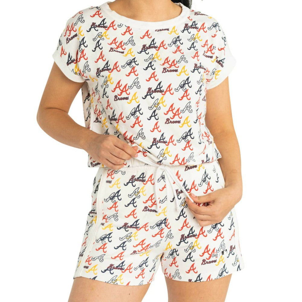 Atlanta Braves Lusso Women's Marge Shorts White