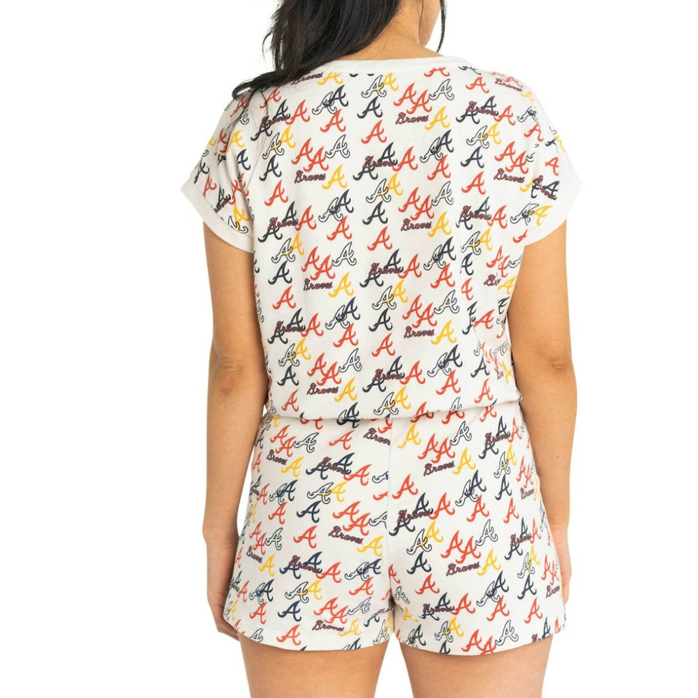 Atlanta Braves Lusso Women's Marge Shorts White