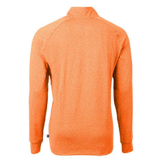 Detroit Tigers Cutter & Buck Adapt Eco Knit Stretch Recycled Quarter-Zip Pullover Top Heather Orange
