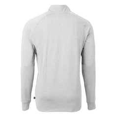 Los Angeles Dodgers Cutter & Buck Adapt Eco Knit Stretch Recycled Quarter-Zip Pullover Top Heather Gray