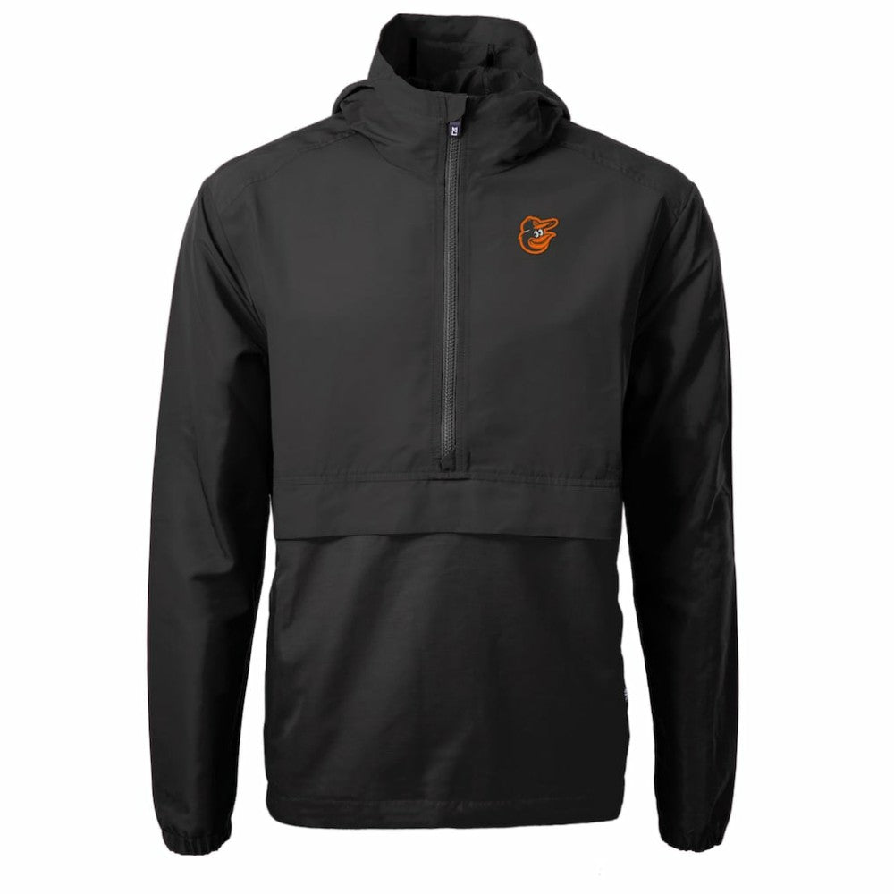 Baltimore Orioles Cutter & Buck Charter Eco Recycled Half-Zip Anorak Jacket Black