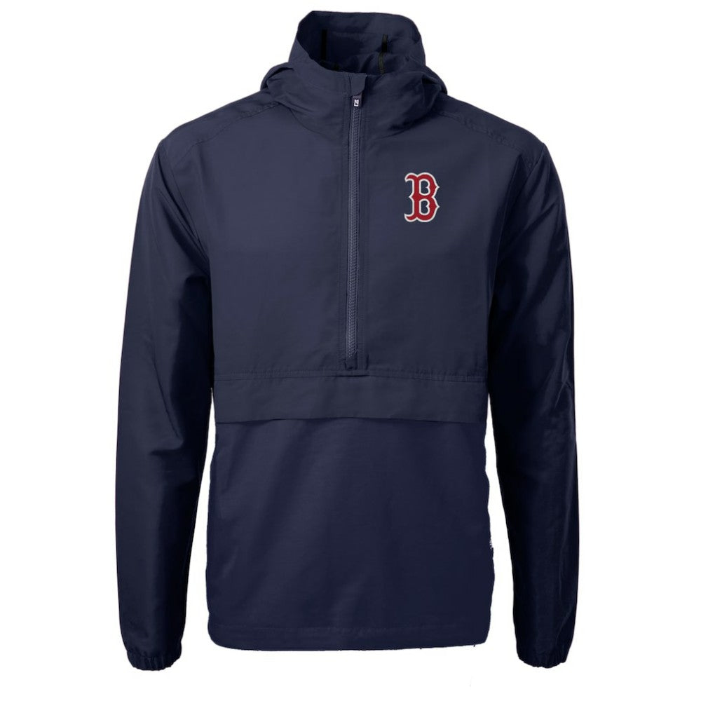 Boston Red Sox Cutter & Buck Charter Eco Recycled Half-Zip Anorak Jacket Navy