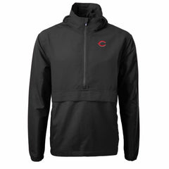 Cincinnati Reds Cutter & Buck Charter Eco Recycled Half-Zip Anorak Jacket Black