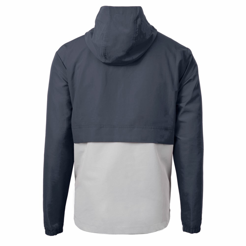 Cleveland Guardians Cutter & Buck Charter Eco Recycled Half-Zip Anorak Jacket Navy/Gray